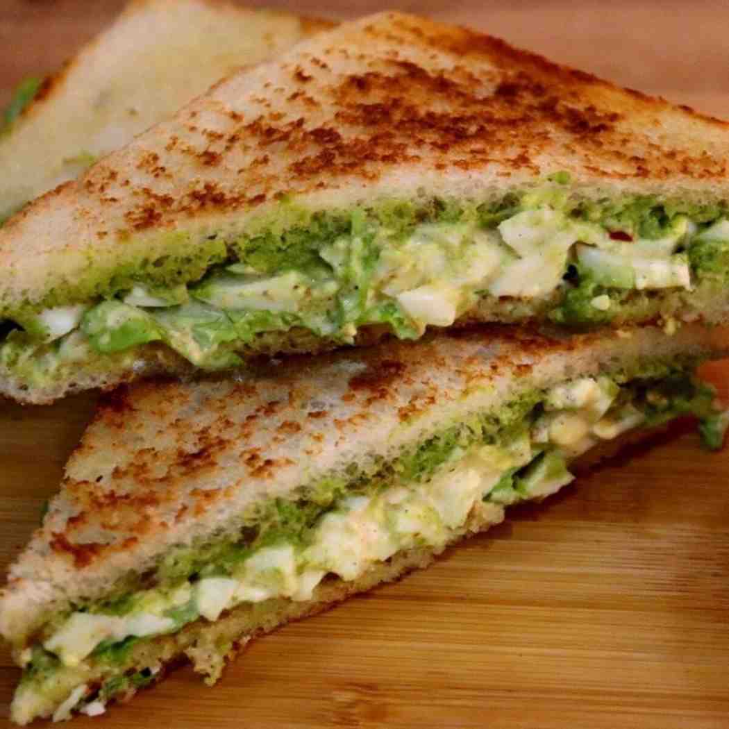 Masala Egg Mayo Sandwich