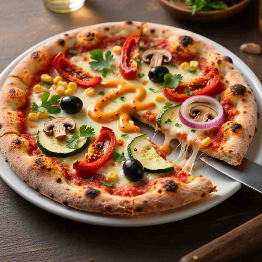 Spicy Peri‑Peri Veg Pizza