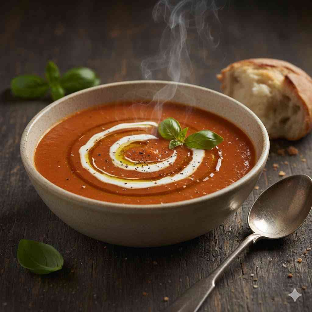 Roasted Tomato &amp; Basil Soup