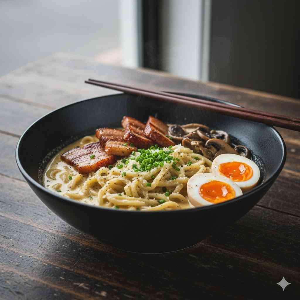 Creamy Carbonara Ramen